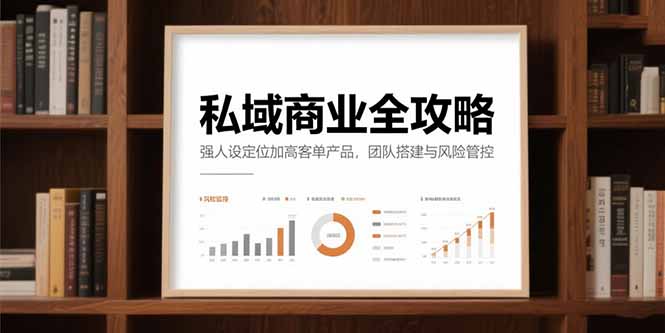 （15294期）私域商业全攻略，强人设定位加高客单产品，团队搭建与风险管控-极速网创