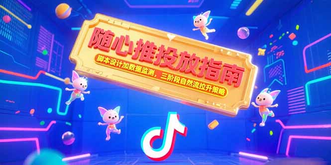 （15291期）随心推投放指南，脚本设计加数据监测，三阶段自然流拉升策略-极速网创