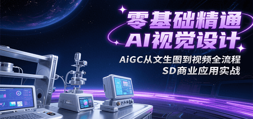 零基础精通AI视觉设计，AiGC从文生图到视频全流程，SD商业应用实战-极速网创