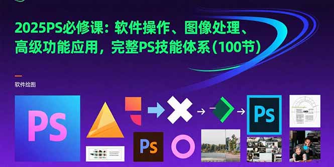 （15430期）2025PS必修课：软件操作、图像处理、高级功能应用，完整PS技能体系(100节)-极速网创
