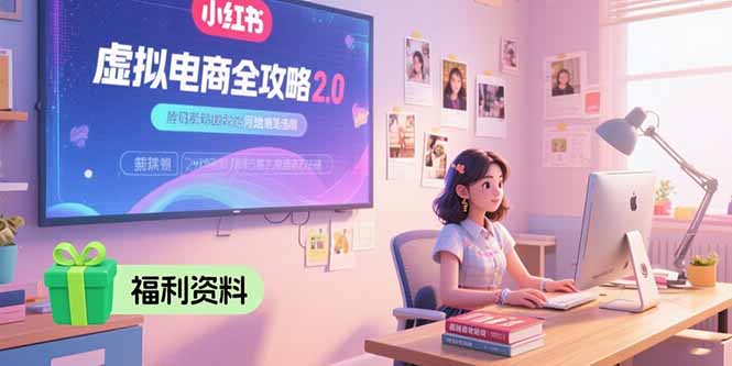 （15387期）虚拟电商全攻略2.0，开店选品实操流程，账号定位、货源发布、笔记发布技巧-极速网创