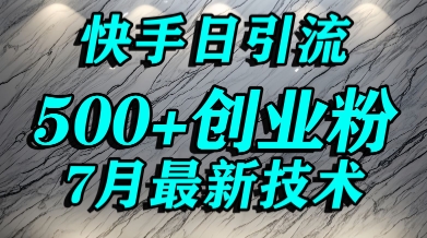 创业粉怎么打？快手精准引流创业粉，宝妈群体日进500+精准流量-极速网创