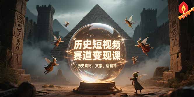 （15386期）历史短视频赛道变现课，百集素材库应用，文案剪辑技巧，账号运营全案-极速网创