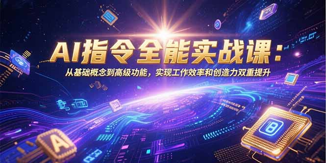 （15455期）AI指令全能实战课：从基础概念到高级功能，实现工作效率和创造力双重提升-极速网创