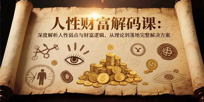 （15434期）人性财富解码课6.0：深度解析人性弱点与财富逻辑，理论到落地完整解决方案-极速网创