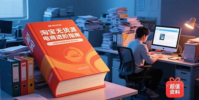 （15317期）淘宝无货源电商进阶指南，包含新人课、进阶课，配套资料，蓝海选品等-极速网创