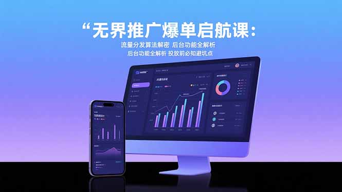 （15567期）无界推广爆单启航课：流量分发算法解密 后台功能全解析 投放前必知避坑点-极速网创