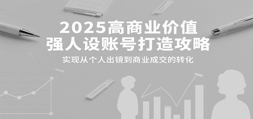 2025高商业价值强人设账号打造攻略，实现从个人出镜到商业成交的转化-极速网创