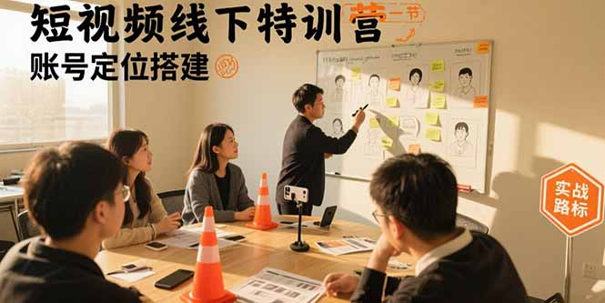 （15707期）短视频线下特训营：账号定位搭建/口播号拍摄剪辑/直播间流量入口/变现实战-极速网创