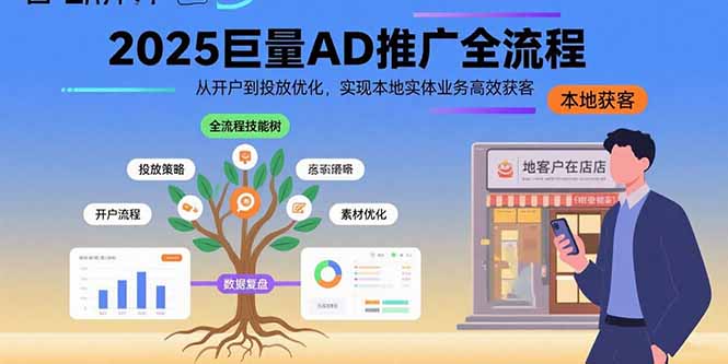 （15608期）2025巨量AD推广全流程，从开户到投放优化，实现本地实体业务高效获客-极速网创