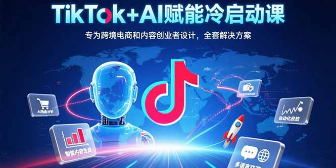 （15561期）TikTok+AI赋能冷启动课：专为跨境电商和内容创业者设计，全套解决方案-极速网创