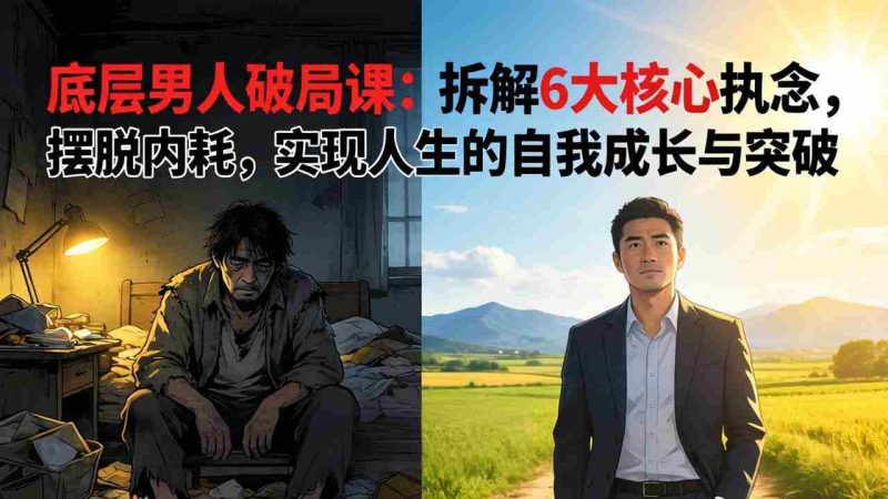 （17747期）付费文章：底层男人破局课：拆解 6 大核心执念，摆脱内耗，实现人生的自我成长与突破-极速网创