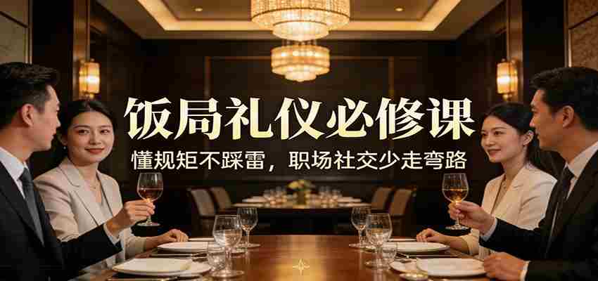 公众号收费文章：《饭局礼仪必修课：懂规矩不踩雷，职场社交少走弯路》-极速网创