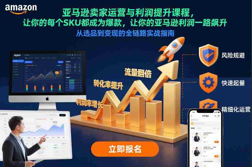 亚马逊卖家运营与利润提升课程，让你的每个SKU都成为爆款，让你的亚马逊利润一路飙升（更新12月）-极速网创