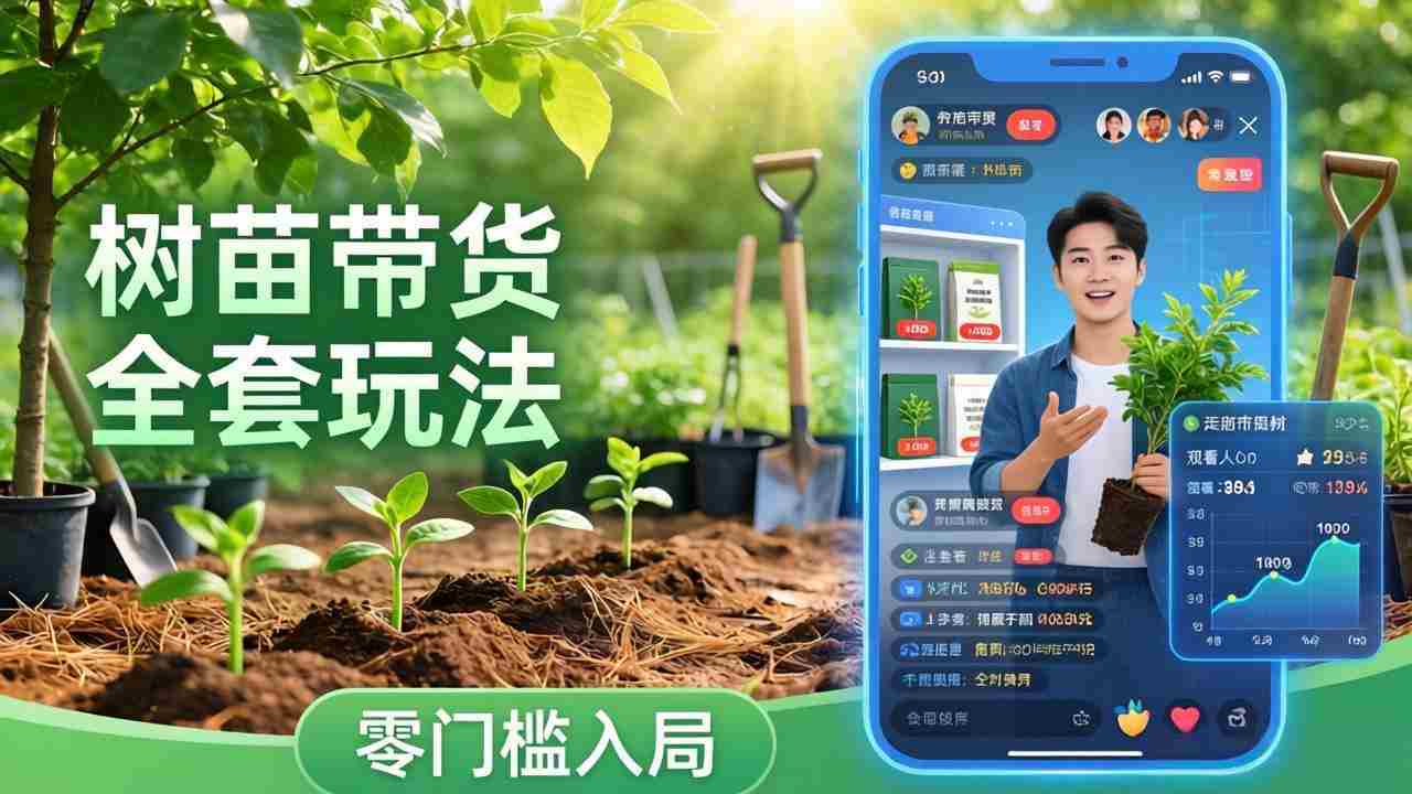 （17729期）视频号AI树苗带货全套玩法：零门槛入局，掌握豆包、千问等AI工具制作树苗视频的全套流程-极速网创
