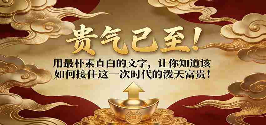 付费文章：贵气已至！用最朴素直白的文字，让你知道该如何接住这一次时代的泼天富贵！-极速网创
