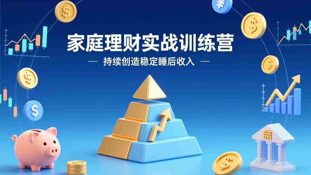 （17486期）家庭理财实战训练营：从0到1建体系，三阶进阶层层递进，助你持续创造稳定睡后收入-极速网创