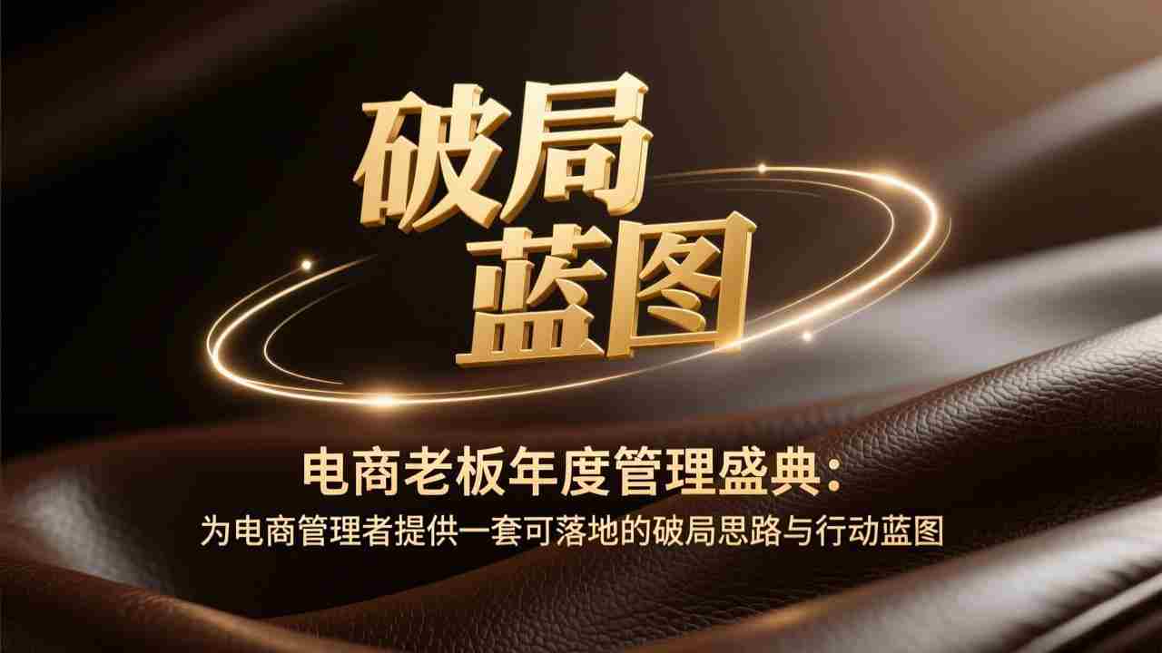 （17374期）电商老板年度管理盛典：为电商管理者提供一套可落地的破局思路与行动蓝图-极速网创