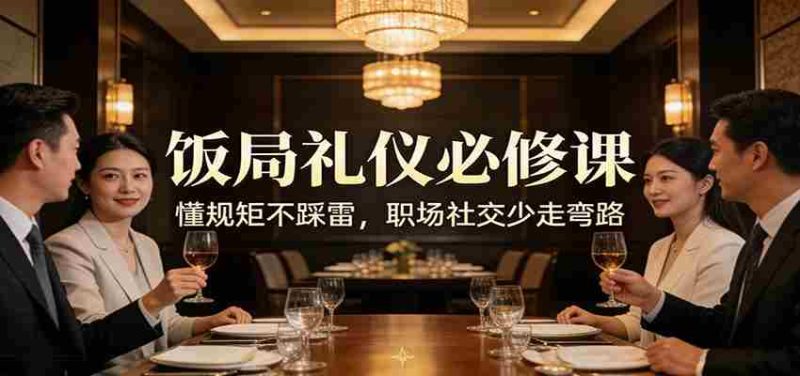 公众号收费文章：《饭局礼仪必修课：懂规矩不踩雷，职场社交少走弯路》-极速网创