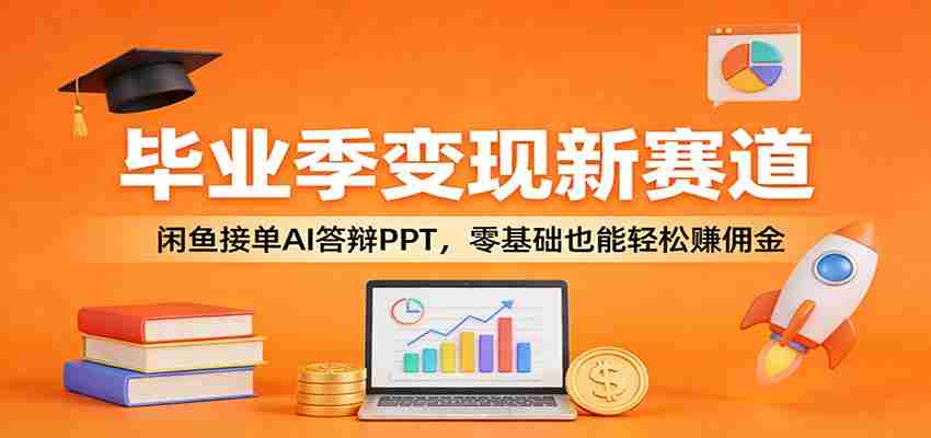 毕业季变现新赛道：闲鱼接单AI答辩PPT，零基础也能轻松赚佣金-极速网创