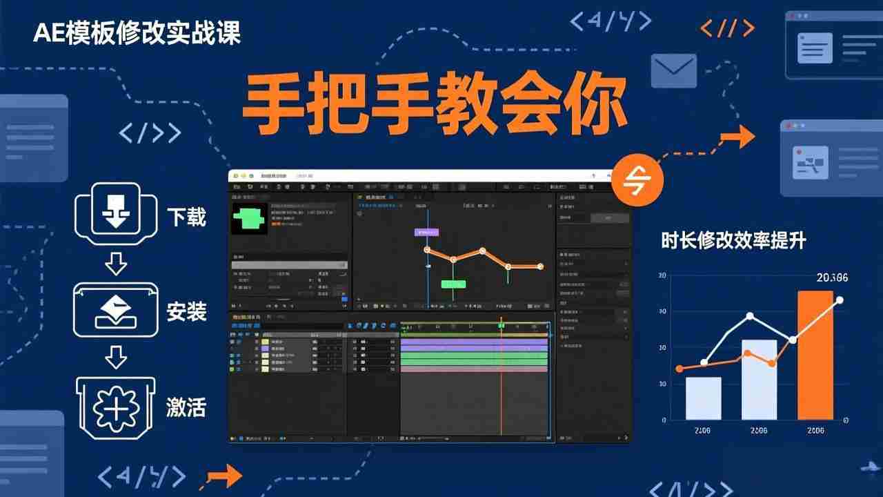 （17488期）AE模板修改实战课从0到1，软件安装插件缺失跟踪时长修改全流程手把手教会你-极速网创