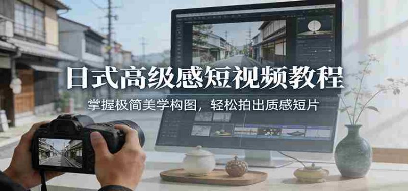 日式高级感短视频教程:掌握极简美学构图,轻松拍出质感短片-极速网创