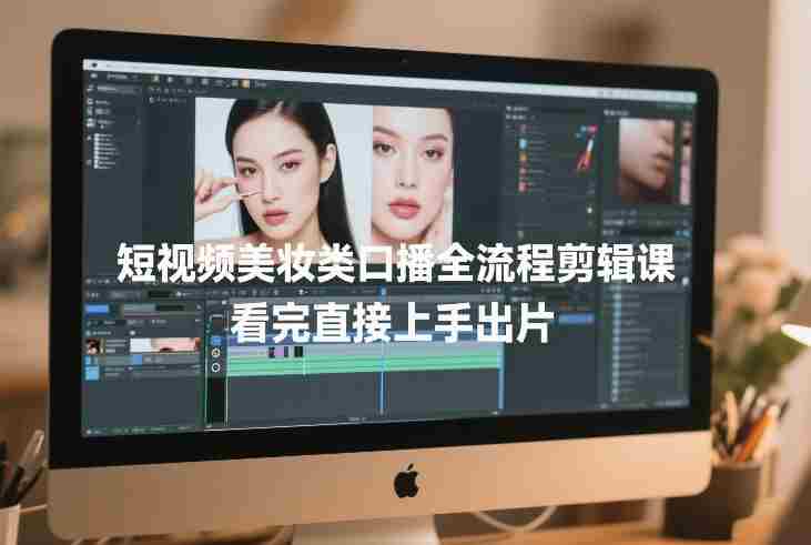 短视频美妆类口播全流程剪辑课，看完直接上手出片-极速网创