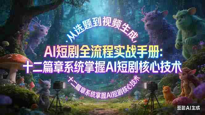 (17620期)AI 短剧全流程实战手册:从选题到视频生成,十二篇章系统掌握 AI 短剧核心技术-极速网创