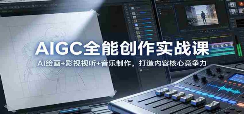 AIGC全能创作实战课：AI绘画+影视视听+音乐制作，打造内容核心竞争力-极速网创