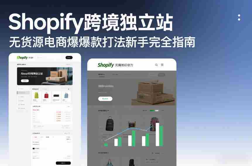 Shopify跨境独立站无货源电商爆款打法新手完全指南-极速网创
