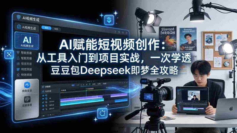 （17762期）AI赋能短视频创作：从工具入门到项目实战，一次学透豆包Deepseek即梦全攻略-极速网创