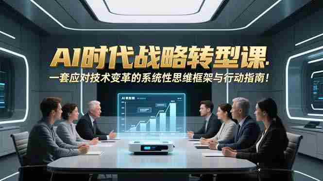 (16990期)AI时代战略转型课:一套应对技术变革的系统性思维框架与行动指南!-极速网创