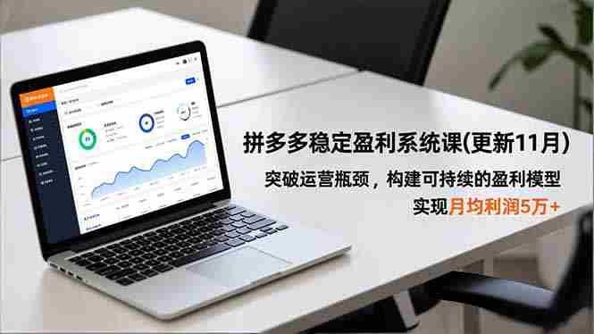 （16641期）拼多多稳定盈利系统课(更新11月)，突破运营瓶颈，构建可持续的盈利模型，实现月均利润5万+-极速网创