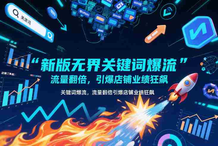 新版无界关键词爆流，流量翻倍，引爆店铺业绩狂飙-极速网创