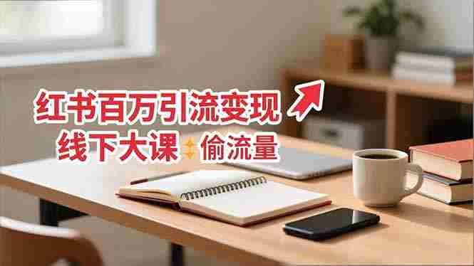 （16661期）小红书百万引流变现-11月线下大课：分享从0到百万引流路径，手把手教偷流量、拿结果-极速网创