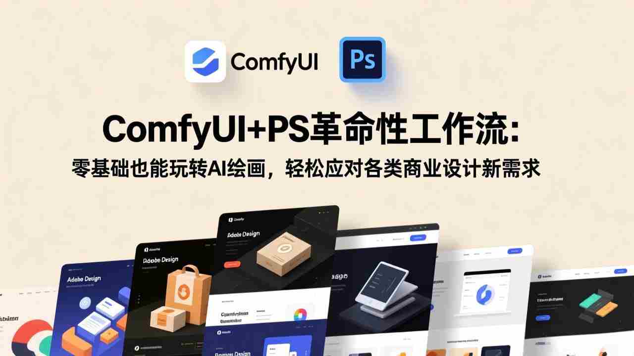 （17512期）ComfyUI+PS革命性工作流：零基础也能玩转AI绘画，轻松应对各类商业设计新需求-极速网创