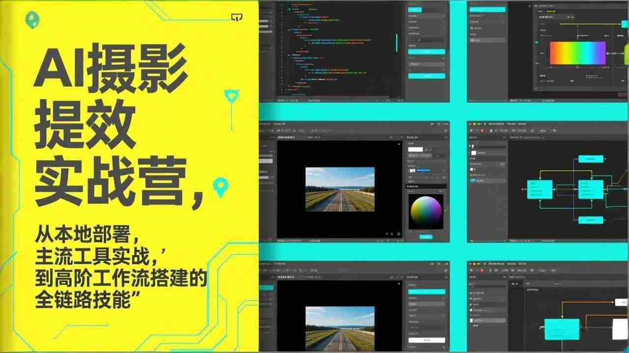 （17393期）AI+摄影提效实战营，从本地部署，主流工具实战，到高阶工作流搭建的全链路技能-极速网创
