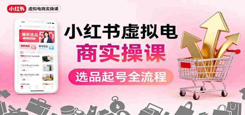 小红书虚拟电商实操课：选品起号+AI 内容创作+店铺运营+引流私域+自动化发笔记-极速网创