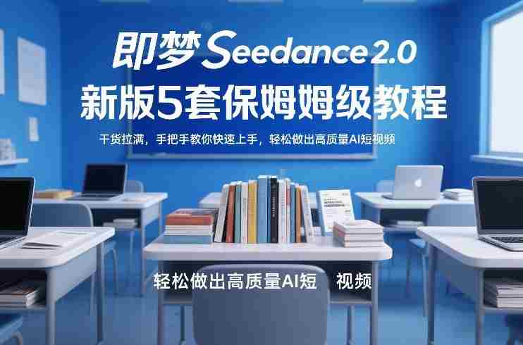 即梦Seedance2.0新版5套保姆级教程，干货拉满，手把手教你快速上手，轻松做出高质量AI短视频-极速网创