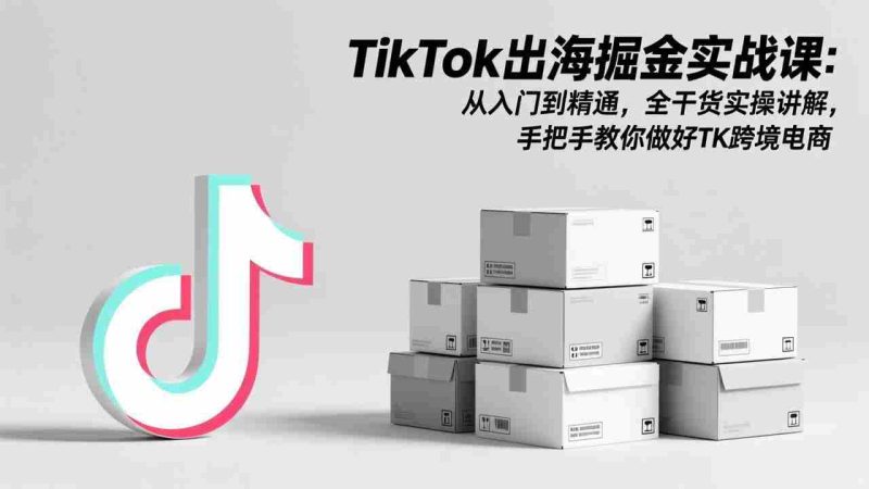 （17368期）TikTok出海掘金实战课：从入门到精通，全干货实操讲解，手把手教你做好TK跨境电商-极速网创
