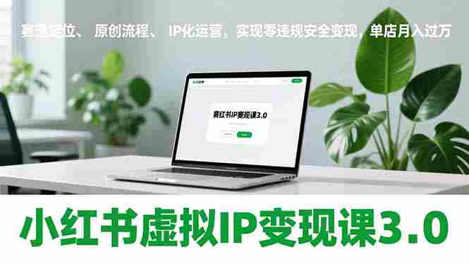 (17029期)小红书虚拟IP变现课3.0,赛道定位、原创流程、IP化运营,实现零违规安全变现,单店月入过万-极速网创
