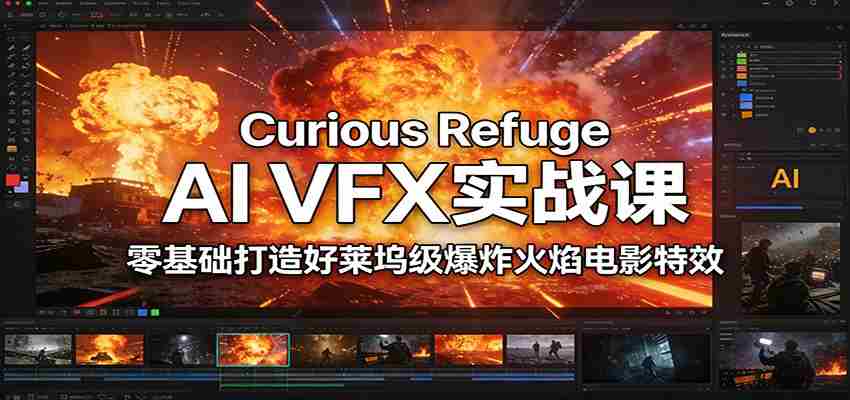 Curious Refuge AI VFX实战课，零基础打造好莱坞级爆炸火焰电影特效-极速网创