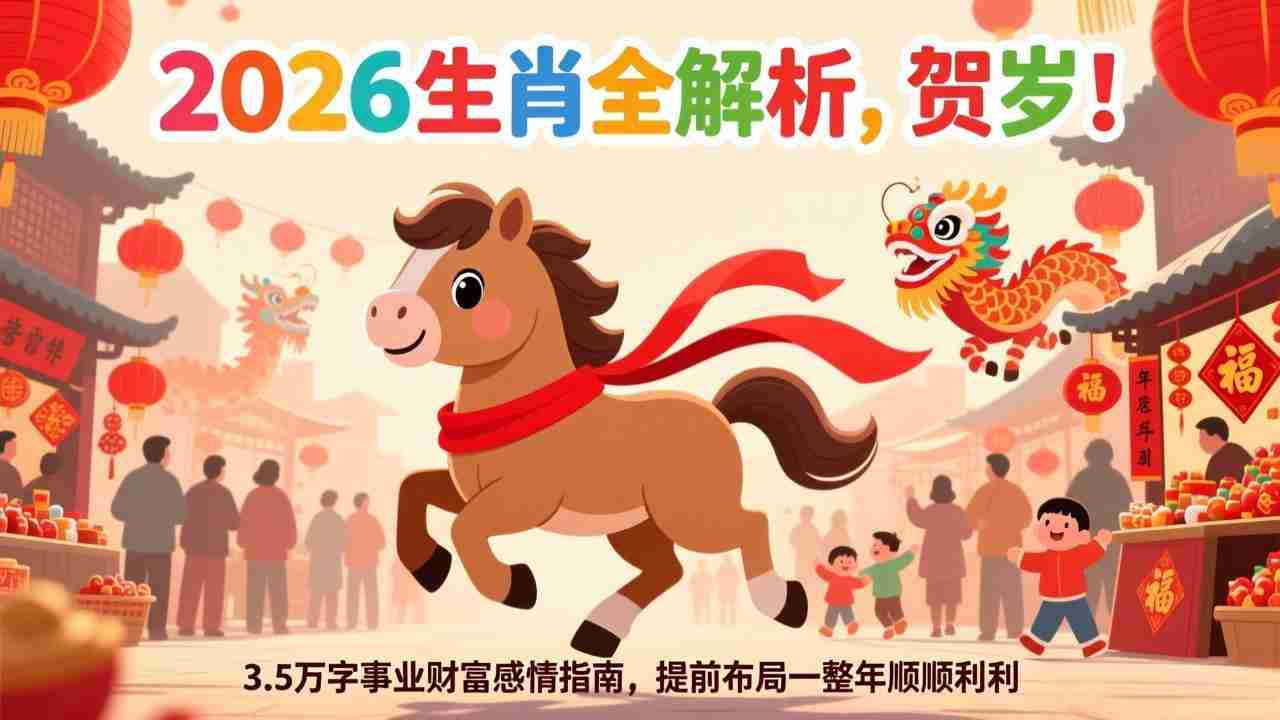 （17428期）付费文章：贺岁！2026生肖全解析，3.5万字事业财富感情指南，提前布局一整年顺顺利利-极速网创