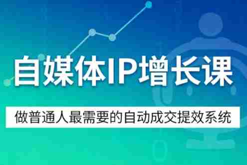 自媒体IP增长课，做普通人最需要的自动成交提效系统-极速网创