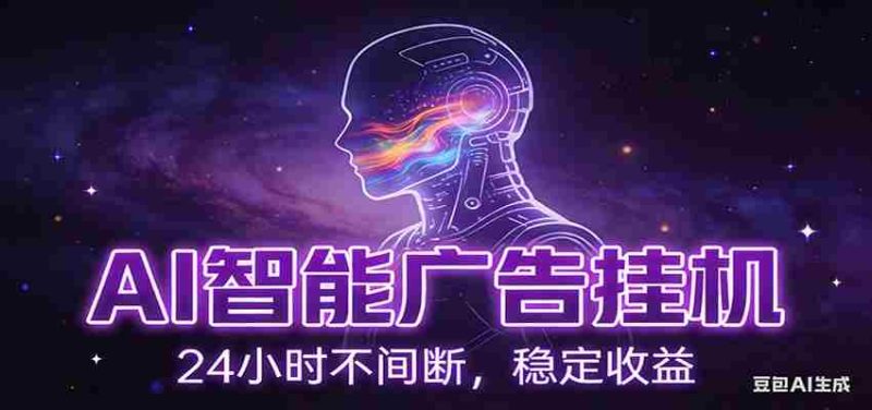 AI智能广告挂机项目，全自动化运行，电脑项目，无配置要求，单机150+收益-极速网创