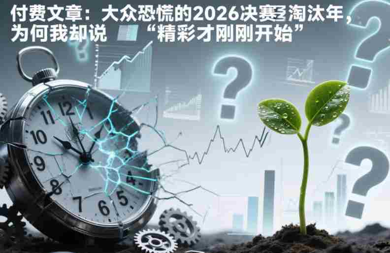 付费文章：大众恐慌的2026决赛淘汰年，为何我却说“精彩才刚刚开始”？-极速网创