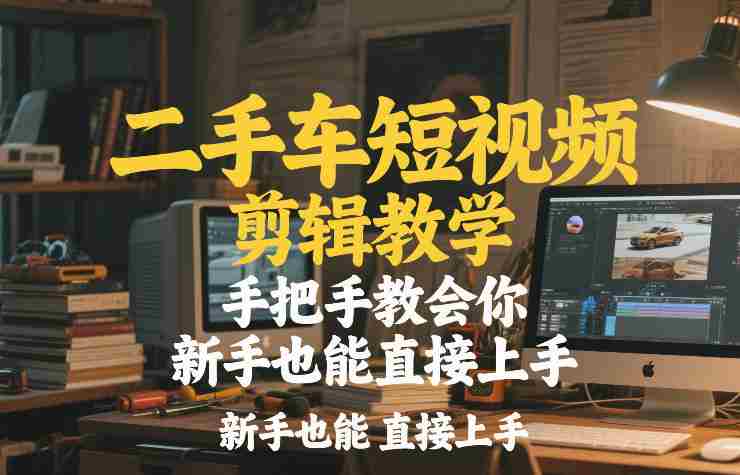 二手车短视频剪辑教学，手把手教会你，新手也能直接上手-极速网创