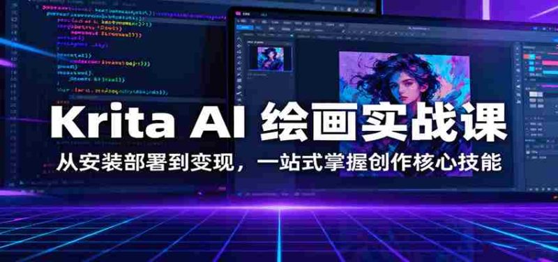 Krita AI 绘画实战课：从安装部署到变现，一站式掌握创作核心技能-极速网创