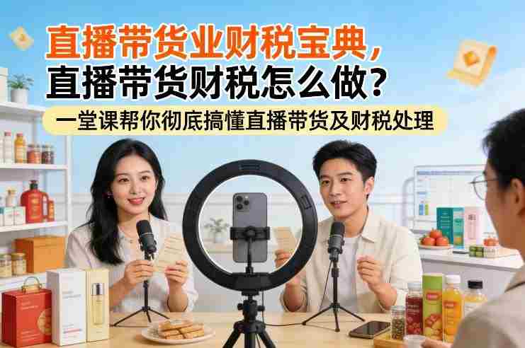 直播带货业财税宝典，直播带货财税怎么做？一堂课帮你彻底搞懂直播带货及财税处理-极速网创