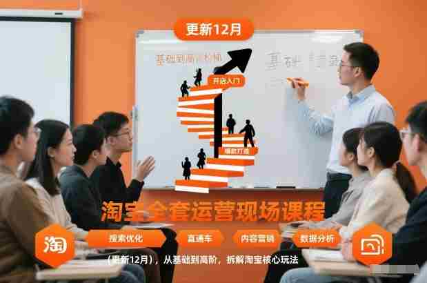 淘宝全套运营现场课程（更新12月），从基础到高阶，拆解淘宝核心玩法-极速网创